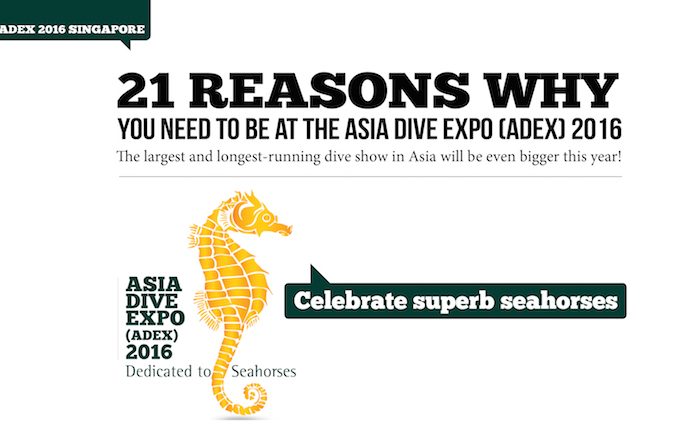 21 Reasons why you need to be at the Asia Dive Expo (ADEX) 2016