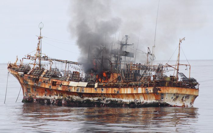 Indonesia Blows Up Illegal Fishing Boats in Its Waters