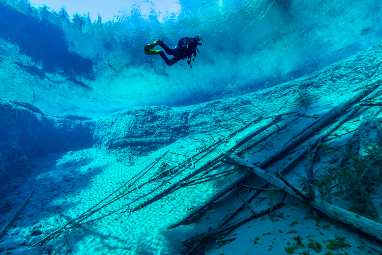 "The next day, I also found rejuvenation on my dive in Little Crater Lake. When I struggle, I remember this experience and press onward." © Jennifer Idol